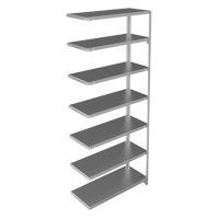Shelving Unit, Galvanized Steel, Slotted Angle, 400 lbs. Capacity, 36" W x 84" H x 15" D Distribution Industrielle GC