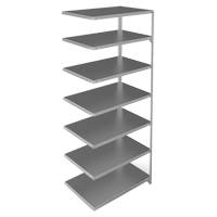 Shelving Unit, Galvanized Steel, Slotted Angle, 400 lbs. Capacity, 36" W x 84" H x 24" D Distribution Industrielle GC