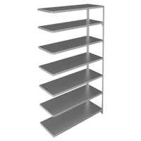 Shelving Unit, Galvanized Steel, Slotted Angle, 275 lbs. Capacity, 48" W x 84" H x 18" D Distribution Industrielle GC