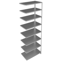 Shelving Unit, Galvanized Steel, Slotted Angle, 400 lbs. Capacity, 36" W x 96" H x 18" D Distribution Industrielle GC
