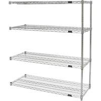 &eacute;tag&egrave;res robustes en treillis chromat&eacute;, Ensemble Ajout, Tiers 4, 30" la x 54" h x 14" p Distribution Industrielle GC