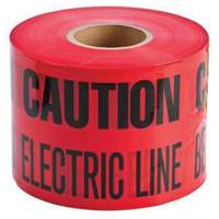 "Buried Electric Line" Identoline&reg; Underground Warning Tape, 6" W x 1000' L, Black on Red Distribution Industrielle GC