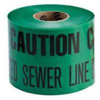 "Buried Sewer Line" Identoline&reg; Underground Warning Tape, 6" W x 1000' L, Black on Green Distribution Industrielle GC