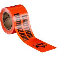 Ruban pour barricade, Anglais, 3" la x 200' lo, 3 mils, Noir/orange Distribution Industrielle GC