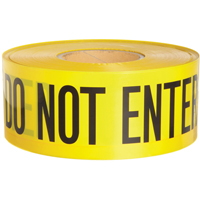Rubans pour barricades, Anglais, 3" la x 1000' lo, 3 mils, Noir sur jaune Distribution Industrielle GC