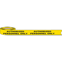 Rubans pour barricades, Anglais, 3" la x 1000' lo, 2 mils, Noir sur jaune Distribution Industrielle GC