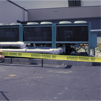 Rubans pour barricades, Anglais, 3" la x 1000' lo, 2 mils, Noir sur jaune Distribution Industrielle GC