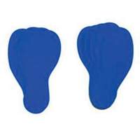 &eacute;tiquettes pour marquage des planchers, Empreinte de pas, 12" lo x 3,75" la, Bleu, Vinyle Distribution Industrielle GC