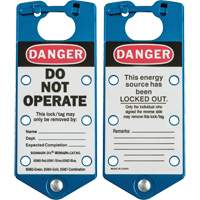 Labeled Lockout Hasps, Blue Distribution Industrielle GC