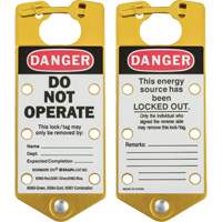 Labeled Lockout Hasps, Yellow Distribution Industrielle GC