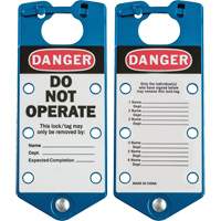 Labeled Lockout Hasps, Blue Distribution Industrielle GC