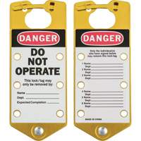 Labeled Lockout Hasps, Yellow Distribution Industrielle GC