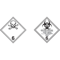 &eacute;tiquettes d'exp&eacute;dition TMD, Classe 6,1, Substances toxiques, Papier Distribution Industrielle GC