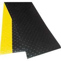 Tapis &agrave; surface &agrave; bulles Sof-Tred No 417 avec Dyna-Shield, &agrave; bulles, 3' x 12' x 1/2", Noir/Jaune, PVC Distribution Industrielle GC