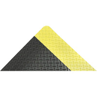 Tapis antifatigue ergonomique Saddle Trax, Losange, 2' x 3' x 1", Noir/Jaune, Vinyle Distribution Industrielle GC