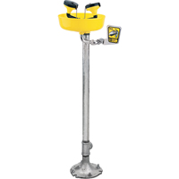 Poste de douche oculaire, Installation Socle, Bol Plastique Distribution Industrielle GC