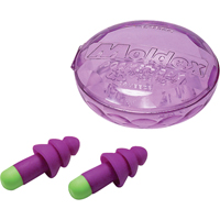 Rockets&reg; Reusable Earplugs, Uncorded, Bulk - Plastic Case, 27 dB NRR, One-Size Distribution Industrielle GC