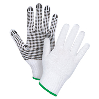 Gants tricot&eacute;s &agrave; pois, Poly/coton, Un c&ocirc;t&eacute;, Calibre 7, Moyen Distribution Industrielle GC