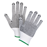 Gants tricot&eacute;s deux c&ocirc;t&eacute;s &agrave; pois, Poly/coton, Deux c&ocirc;t&eacute;s, Calibre 7, Moyen Distribution Industrielle GC