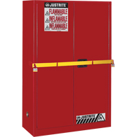 High Security Flammables Safety Cabinet with Steel Bar, 45 gal., 2 Shelves Distribution Industrielle GC