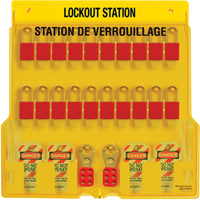 Lockout Station, Aluminum Padlocks, 20 Padlock Capacity, Padlocks Included Distribution Industrielle GC