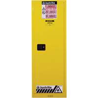 Armoire de s&eacute;curit&eacute; pour produits inflammables EX Slimline Sure-Grip , 22 gal., 1 Porte(s), 23,25" La x 65" h x 18" p Distribution Industrielle GC