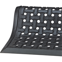 Tapis Comfort Flow, &agrave; fentes, 2-83/100' x 9-1/12' x 3/8", Noir, Nitrile Distribution Industrielle GC