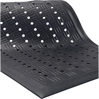Tapis Cushion Station, &agrave; fentes, 2' x 3-1/5' x 9/16", Noir, Nitrile Distribution Industrielle GC