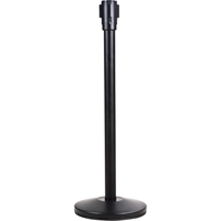 Free-Standing Crowd Control Barrier Receiver Post, 35" High, Black Distribution Industrielle GC