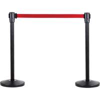 Free-Standing Crowd Control Barrier Receiver Post, 35" High, Black Distribution Industrielle GC