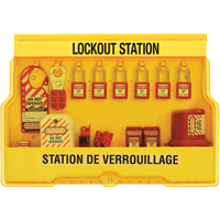 Electrical Focus Lockout Stations, Thermoplastic Padlocks, 16 Padlock Capacity, Padlocks Included Distribution Industrielle GC