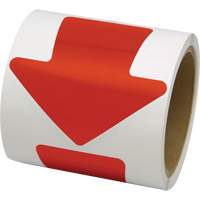 Coloured Floor Marking Decals, Arrow, 4" L x 4" W, Red, Vinyl Distribution Industrielle GC