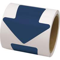 Coloured Floor Marking Decals, Arrow, 4" L x 4" W, Blue, Vinyl Distribution Industrielle GC