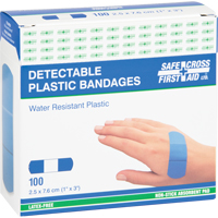 Bandages, Rectangulaire/carr&eacute;e, 3", Plastique d&eacute;tectable, St&eacute;rile Distribution Industrielle GC