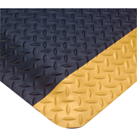 Tapis Smart No 497, Losange, 3' x 75' x 1", Noir/Jaune, PVC Distribution Industrielle GC