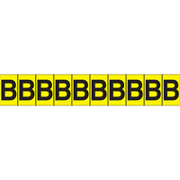 Individual Adhesive Letter Markers, B, 1" H, Black on Yellow Distribution Industrielle GC
