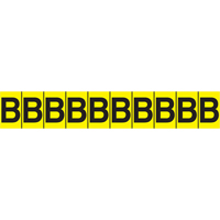 Individual Adhesive Letter Markers, E, 1" H, Black on Yellow Distribution Industrielle GC