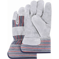 Gants d'ajusteur de premi&egrave;re qualit&eacute; &agrave; dos refendu, Moyen, Paume en Cuir de vache refendu, Doublure en Coton Distribution Industrielle GC