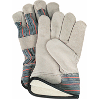 Gants d'ajusteur doubl&eacute;s pour l'hiver, Grand, Paume en Cuir de vache refendu, Doublure en Molleton de coton Distribution Industrielle GC