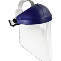 Ratchet Headgear with Faceshield, Polycarbonate, Ratchet Suspension Distribution Industrielle GC