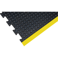 Tapis antifatigue en d&ocirc;me, &agrave; bulles, 3' x 4' x 1/2", Noir, Caoutchouc Distribution Industrielle GC
