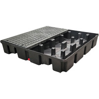 Nestable Spill Pallet With Drain, 66 US gal. Spill Capacity, 49" x 49" x 10.5" Distribution Industrielle GC