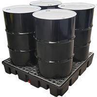 Nestable Spill Pallet With Drain, 66 US gal. Spill Capacity, 49" x 49" x 10.5" Distribution Industrielle GC