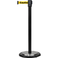 Barri&egrave;res sur pieds pour le contr&ocirc;le des foules, Acier, 35" h, Ruban Jaune, Longueur du ruban 7' Distribution Industrielle GC