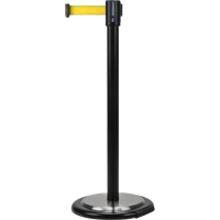 Barri&egrave;re sur pied pour le contr&ocirc;le des foules, Acier, 35" h, Ruban Jaune, Longueur du ruban 7' Distribution Industrielle GC