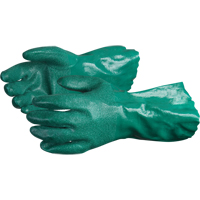 Chemstop Gloves with Crushed Ceramic-Powder Grip Finish, Size Medium/8, 12" L, Nitrile, Cotton Jersey Inner Lining, 40-mil Distribution Industrielle GC