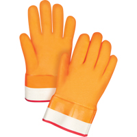 Gants doubl&eacute;s pour l'hiver r&eacute;sistants aux produits chimiques, Taille Grand/9, 10" lo, PVC, Doublure en Molleton de mousse, Gant de calibre hiver Distribution Industrielle GC