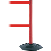 Dual Line Heavy Duty Post, Plastic, 38" H, Red Tape, 13' Tape Length Distribution Industrielle GC