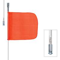Tiges de s&eacute;curit&eacute; robustes Safety Whip, Fixation Filet&eacute;, Hauteur 10', Orange Distribution Industrielle GC