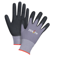 Gants ZX-1 de premi&egrave;re qualit&eacute; compatibles avec les &eacute;crans tactiles, 6/T-petit, R&ecirc;vetement Mousse de nitrile, Calibre 15, Enveloppe en Nylon Distribution Industrielle GC